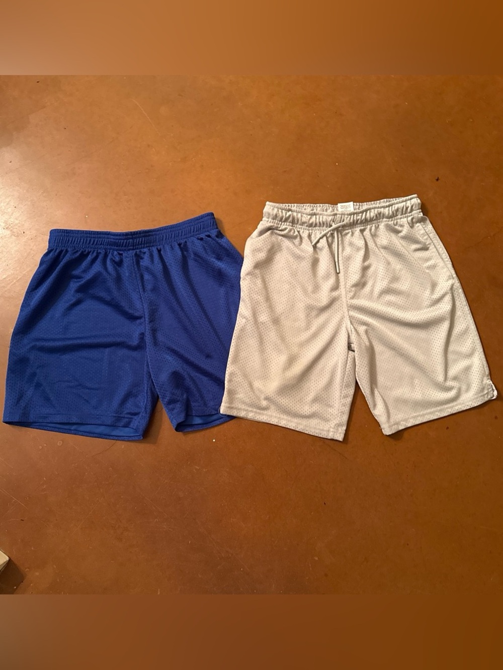 Sport-Tek Men's Athletic Mesh Shorts in Royal Blue and Light Gray